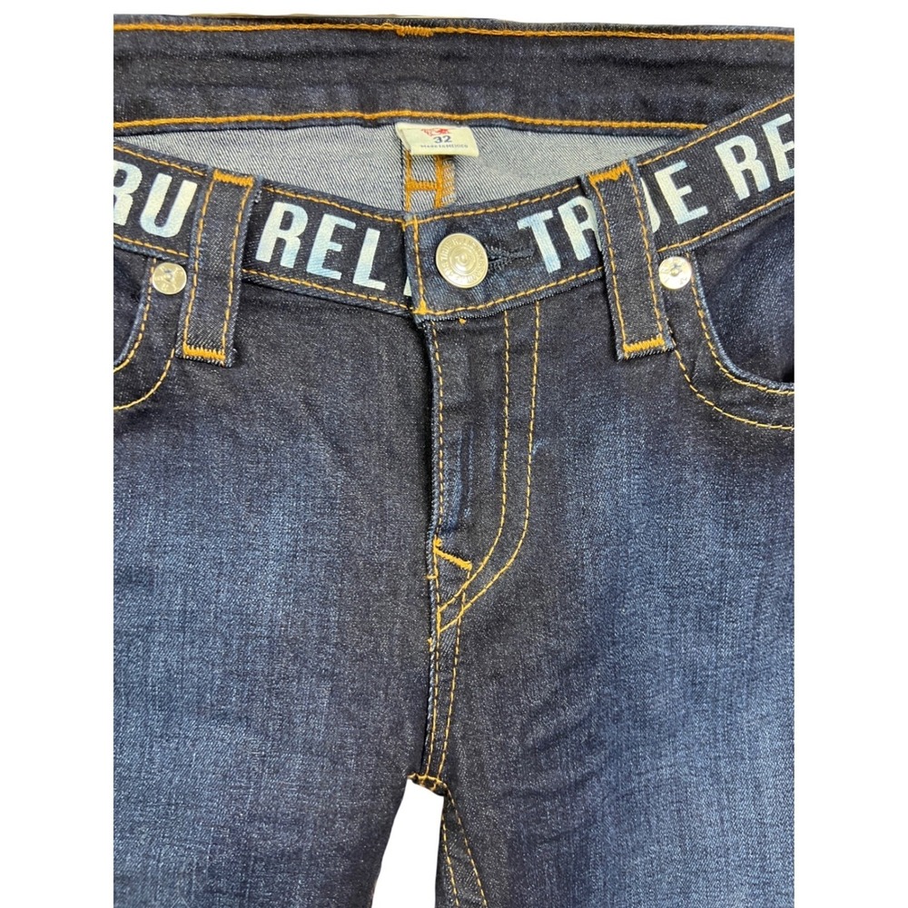 True Religion Skinny Jeans Women 32 Blue Logo Waistband Super Stretch Denim PF17 - Picture 15 of 16